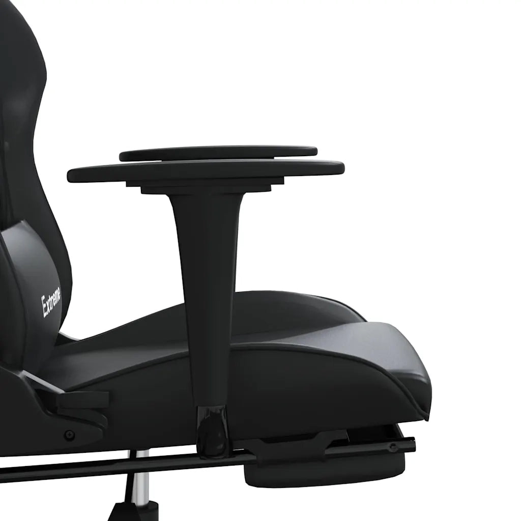 Sedia da Gaming con Poggiapiedi Nero in Similpelle 3143707