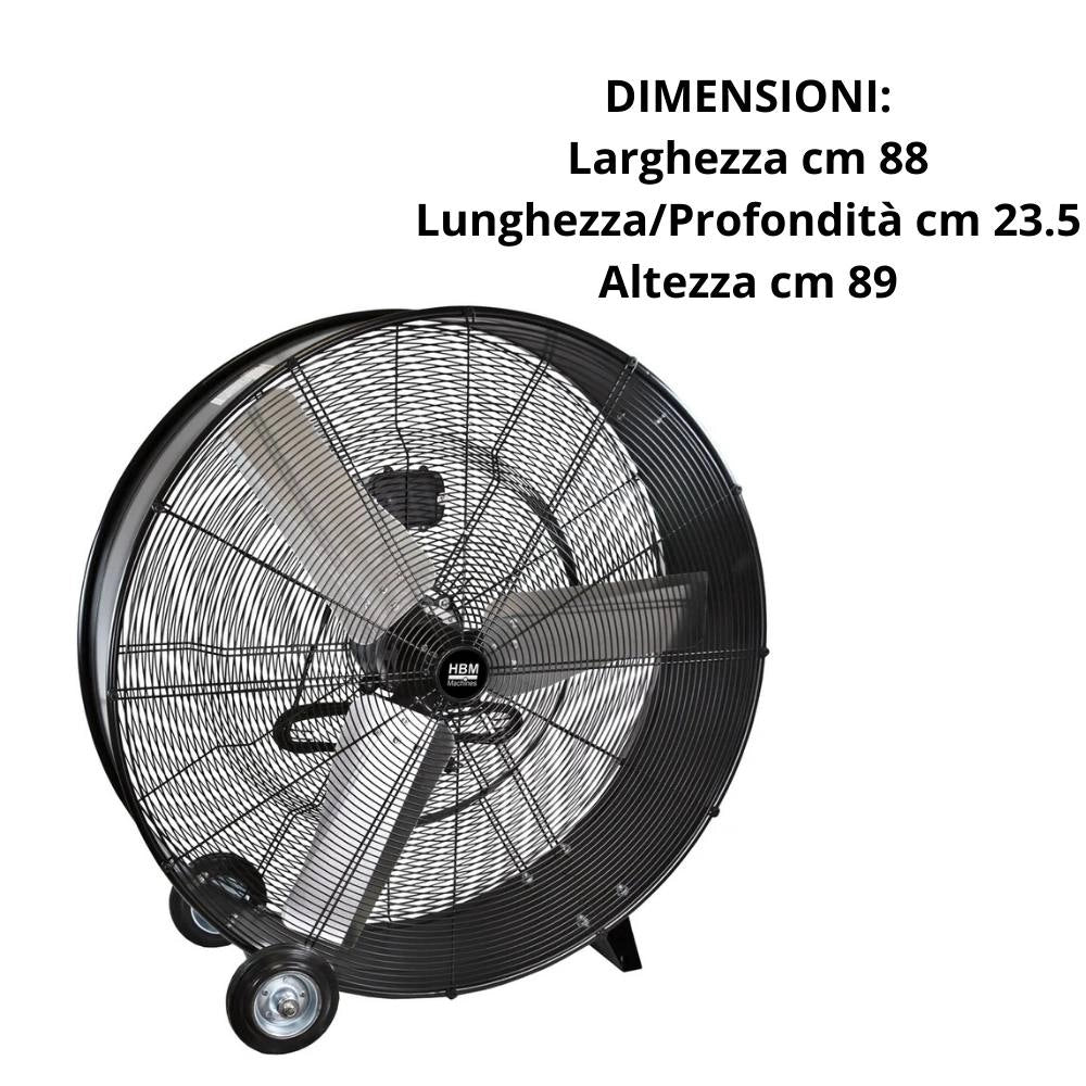 Zephir ventilatore industriale da terra alta velocità 360w 3 pale