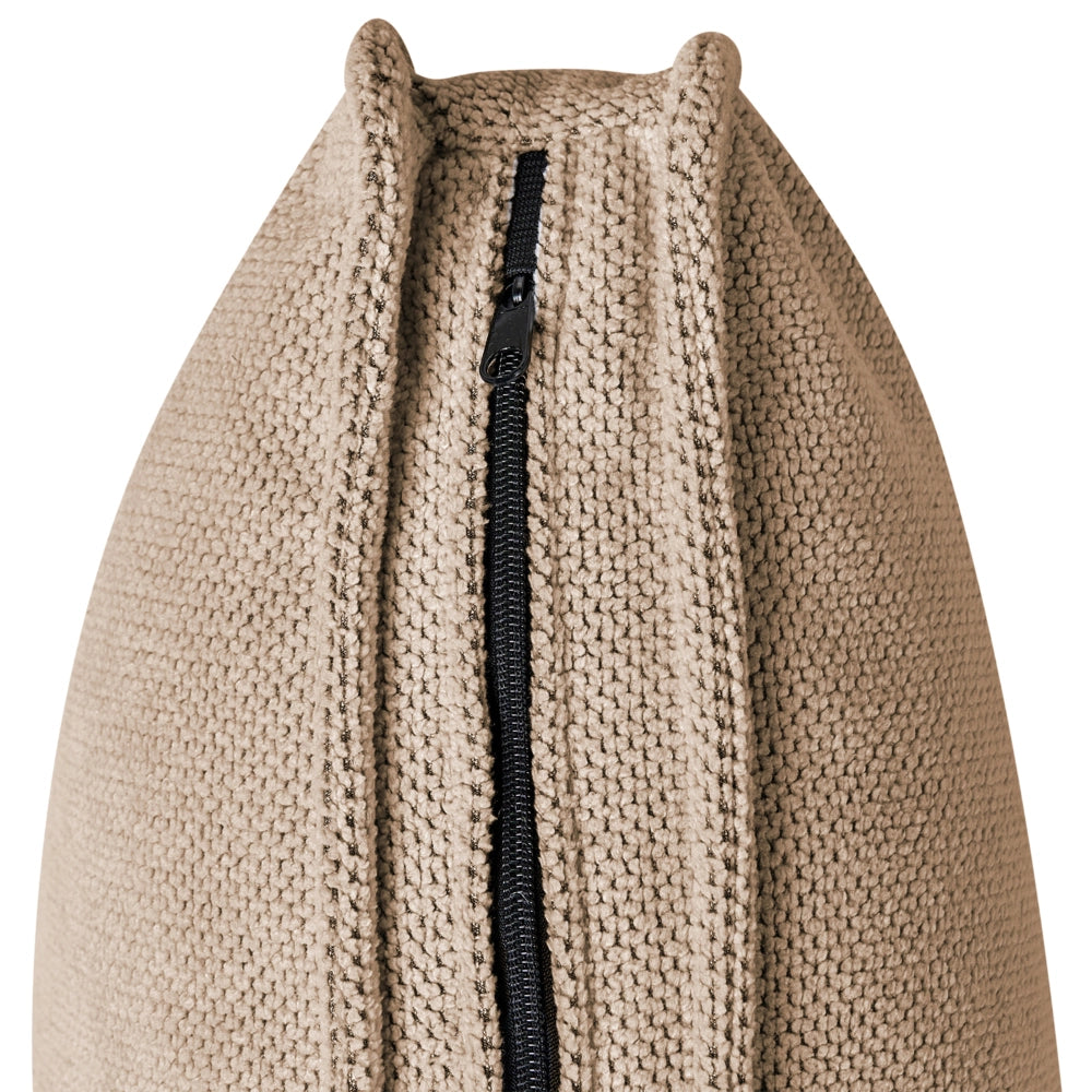 Divano letto in tessuto marrone chiaro con funzione letto pieghevole Divano minimalista