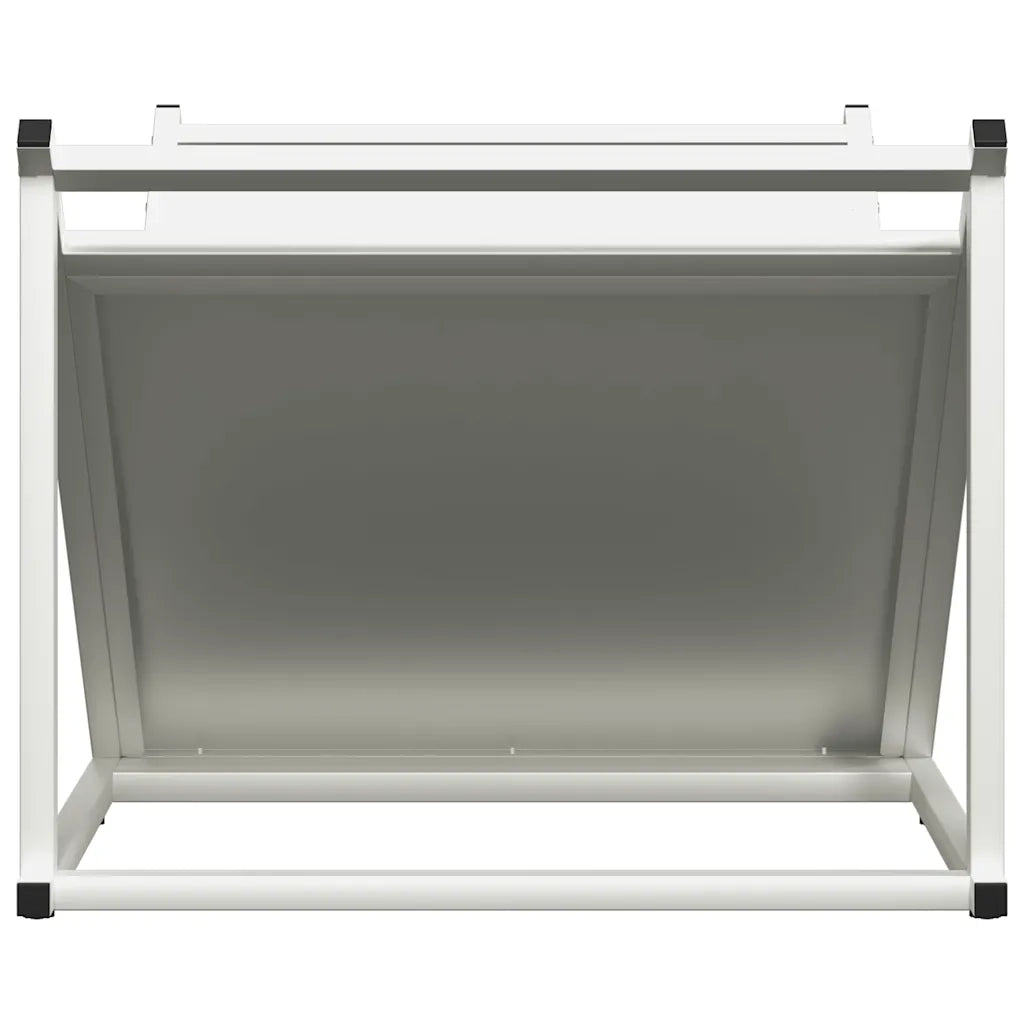 vidaXL Rastrelliera per Legna da Ardere Bianca 70x43x34,5 cm