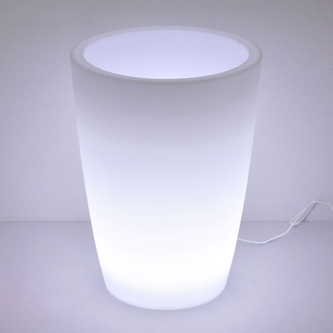 Vaso Luminoso da Giardino a LED Ø40 cm in Resina 5W Cypress Bianco Freddo