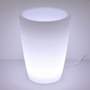 Vaso Luminoso da Giardino a LED Ø40 cm in Resina 5W Cypress Bianco Freddo