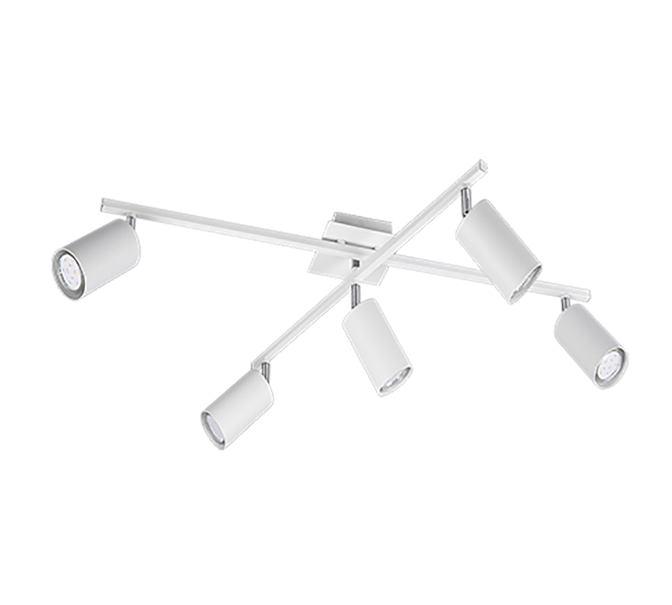Plafoniera 2 barre orientabili, metallo, bianco, L 77 cm, Marley