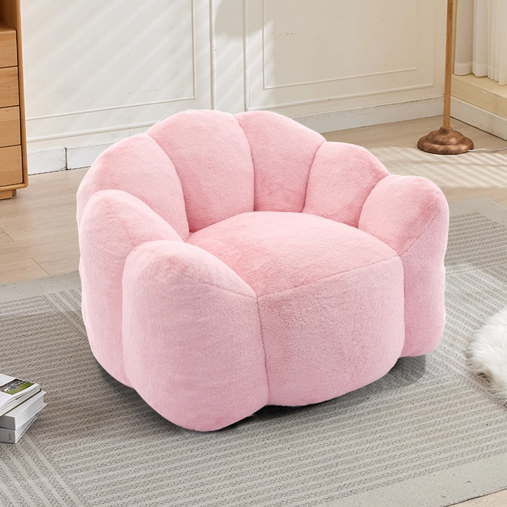 Poltrona Divanetto Lotus ¨C MINIMAL ¨C Velluto Rosa Morbido, Senza Montaggio