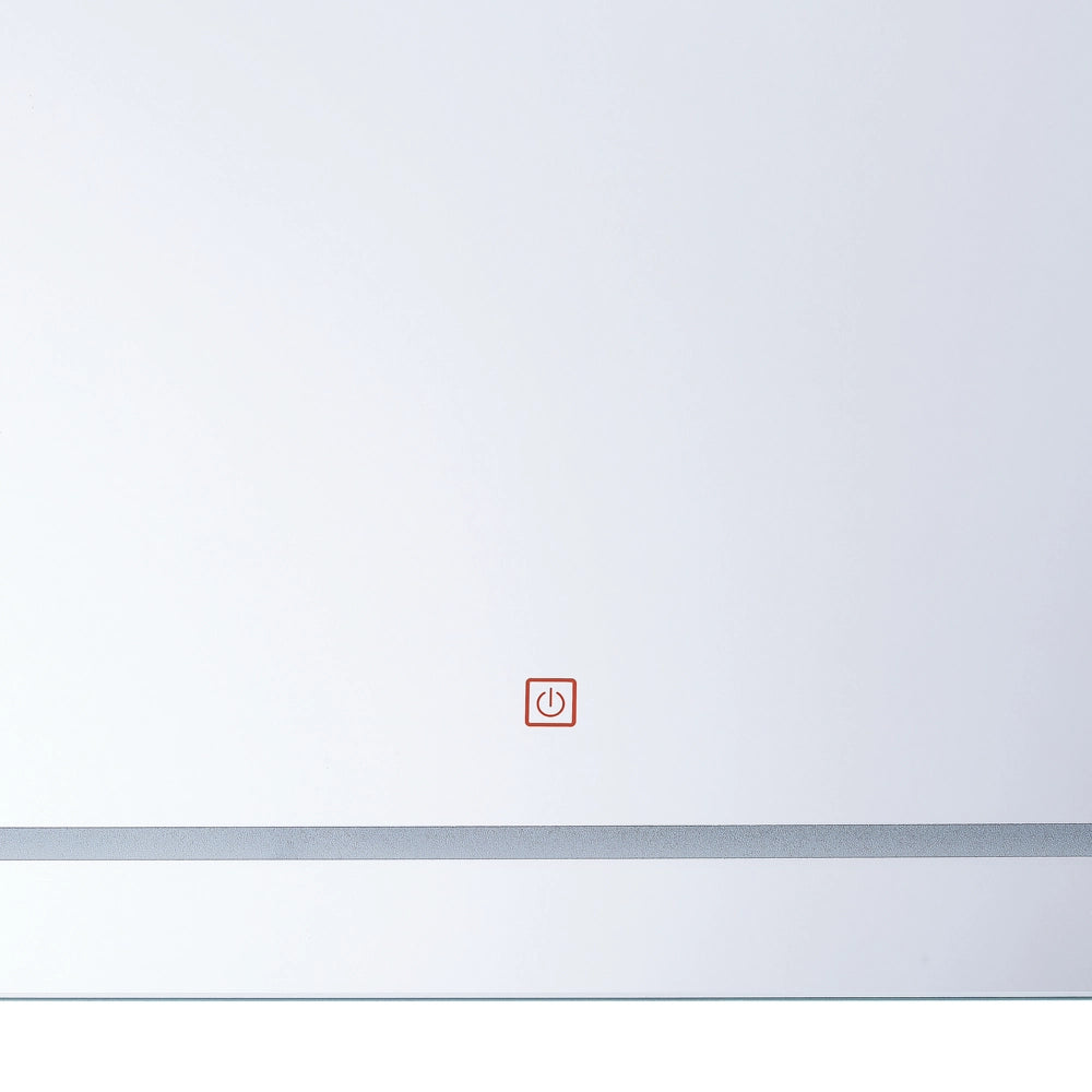 Specchio da parete con LED argento 60 x 80 cm Rettangolare Illuminato Sistema Antiappannamento