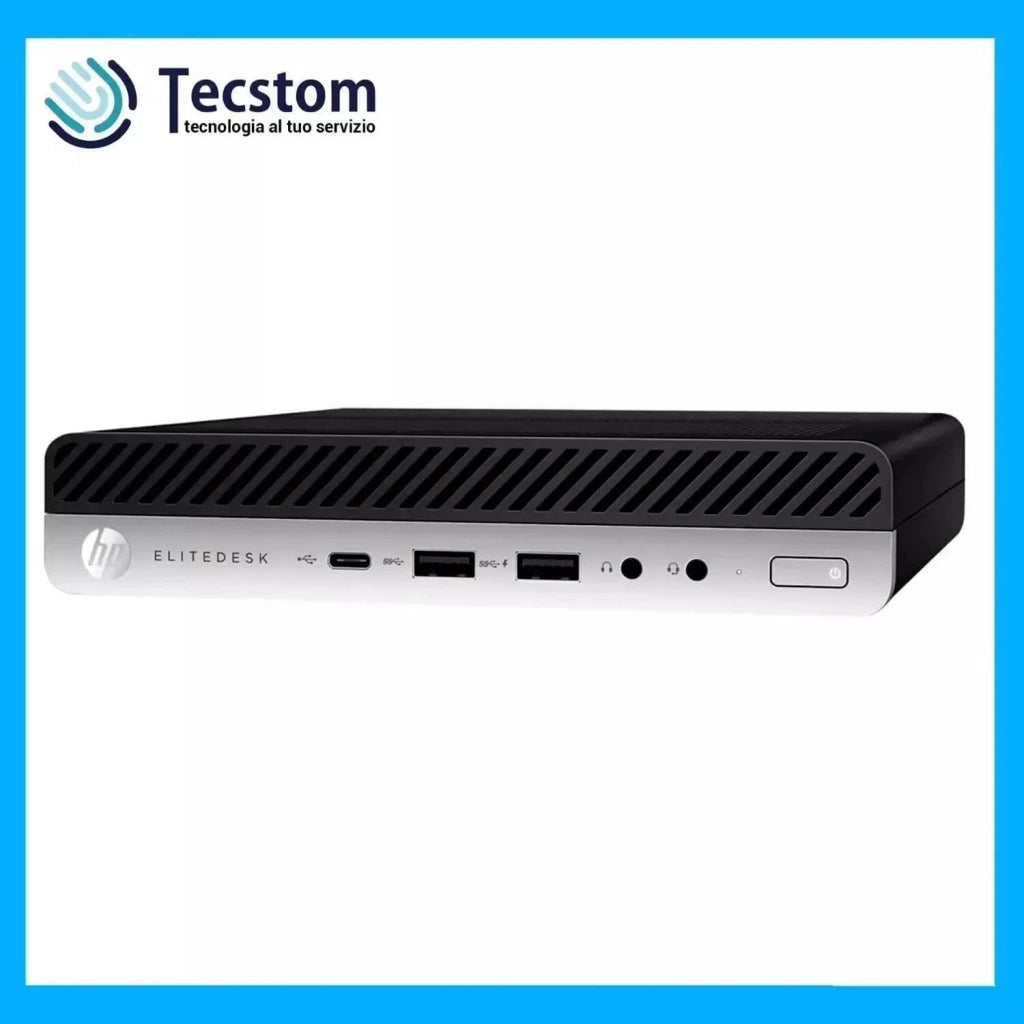 HP EliteDesk 800 G4, Mini Pc Computer Fisso, Intel Core i5-8500T, 8Gb Ram SSD 256Gb, Windows 11 Pro (Ricondizionato)
