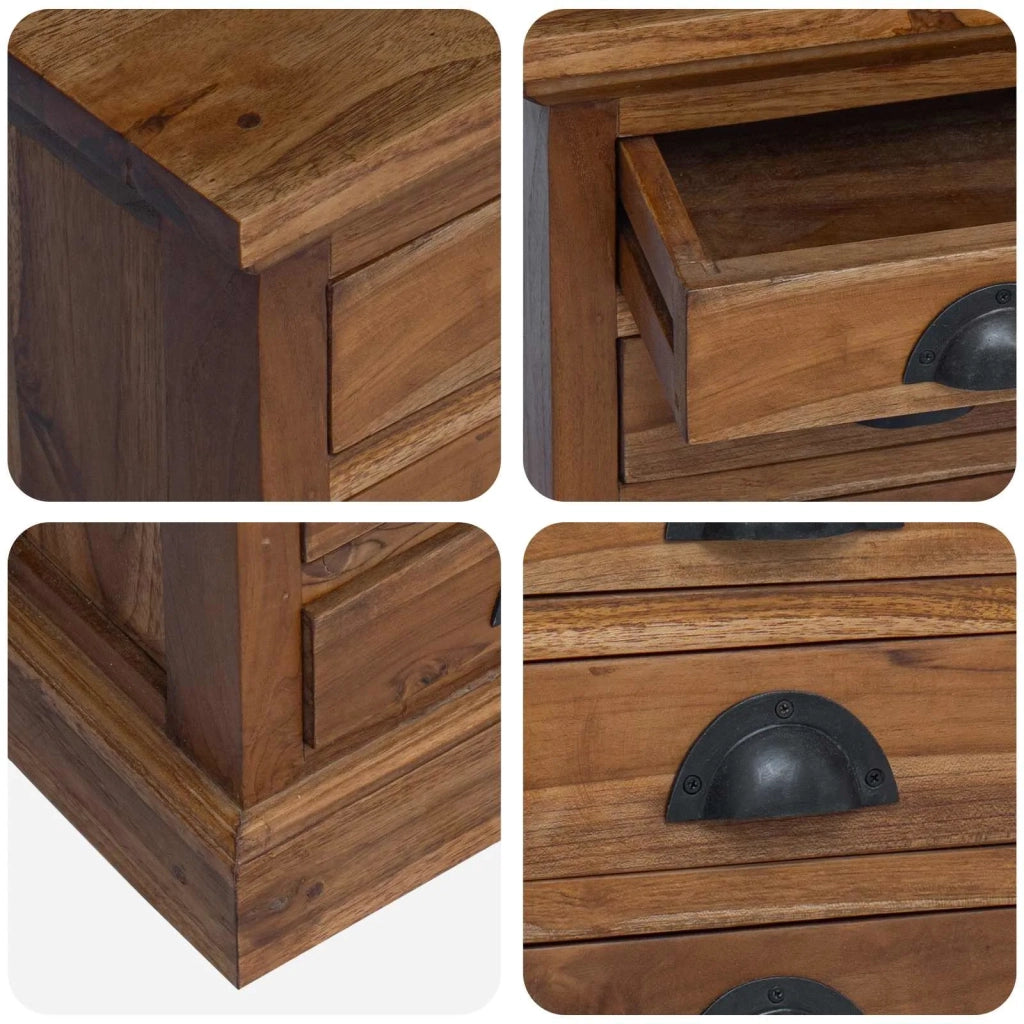 Cassettiera Naturale 35 x 30 x 60 cm Legno di teak solido 42017960