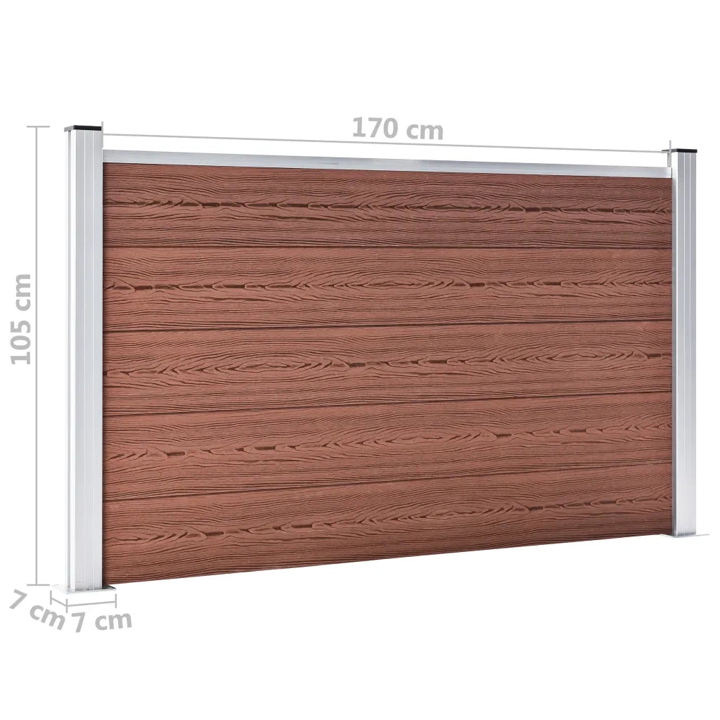 Pannello di Recinzione in WPC 872x106 cm Marrone 3053246