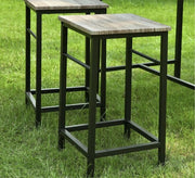 Set di Mara Bartafel - 4 Sedie a Rotelle - Arredamento Esterno e Interno - 5 pezzi - Legno - 100 x 87 x 60 cm