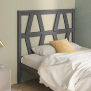 Testiera per Letto Grigia 81x4x100 cm in Legno Massello di Pino 818597