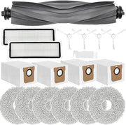 Accessori di sostituzione adatti per Xiaomi X20+, X10+, per Dreame L10s Pro Gen 2, L10s Ultra, L10 Ultra, L10 Prime aspirapolvere robot, set di borsette + 6 tovaglioli + 4 sacchi di polvere + 4 setole