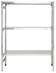 Scaffale lineare in acciaio inox per prodotti alimentari cm. 130x50x150h