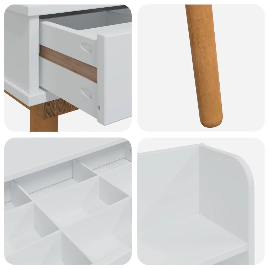 Set Tavolo da Trucco FAUSKE 5 pcs Bianco 100 x 50 x 143 cm 3438598