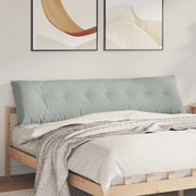 Cuscino per Schiena Grigio chiaro 200 x 50 cm Tessuto in Cords