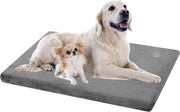 Letto per cani per grandi cani, cuscino per cani lavabile, letto per cani acqua resistente XXL 119 x 74 x 7,6 cm, cuscino per cani adatto a gabbie, materasso per cani con copertura rimovibile e lavabile per grandi cani, grigio
