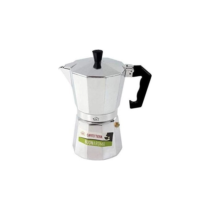 3C Casa A112RA-6 Caffettiera in Alluminio 6 Tazze Buon Aroma