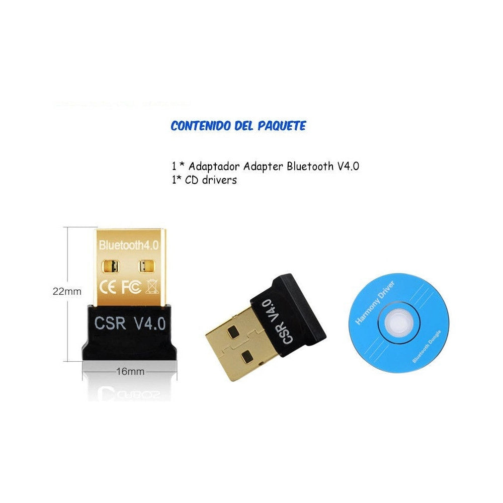 Trade Shop - Mini Ricevitore Universale Bluetooth Csr V4.0 Adattatore Dongle Usb Bl-v40 Pc -