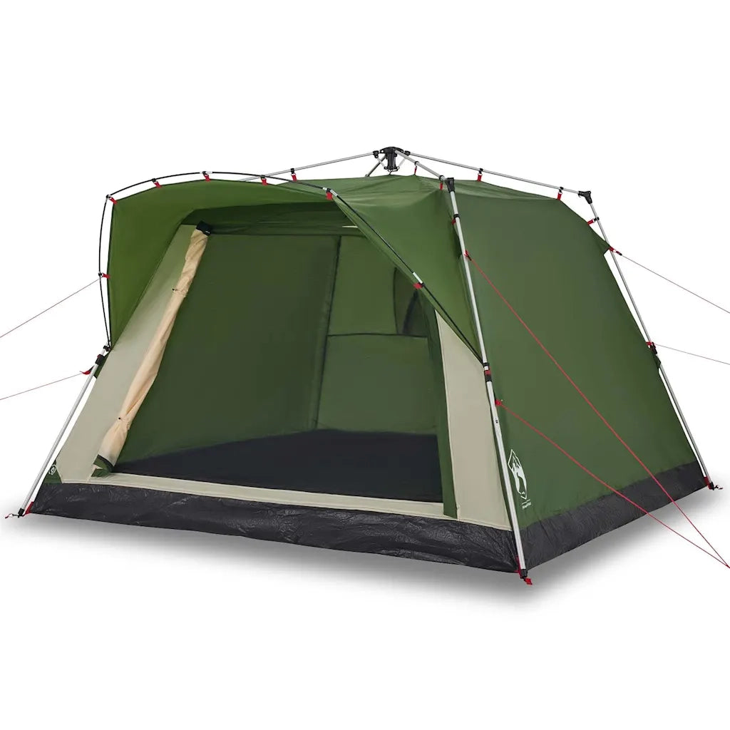 Tenda da Campeggio Cabina 4 Persone-Tenda per Escursionismo Verde a Rilascio Rapido 564069