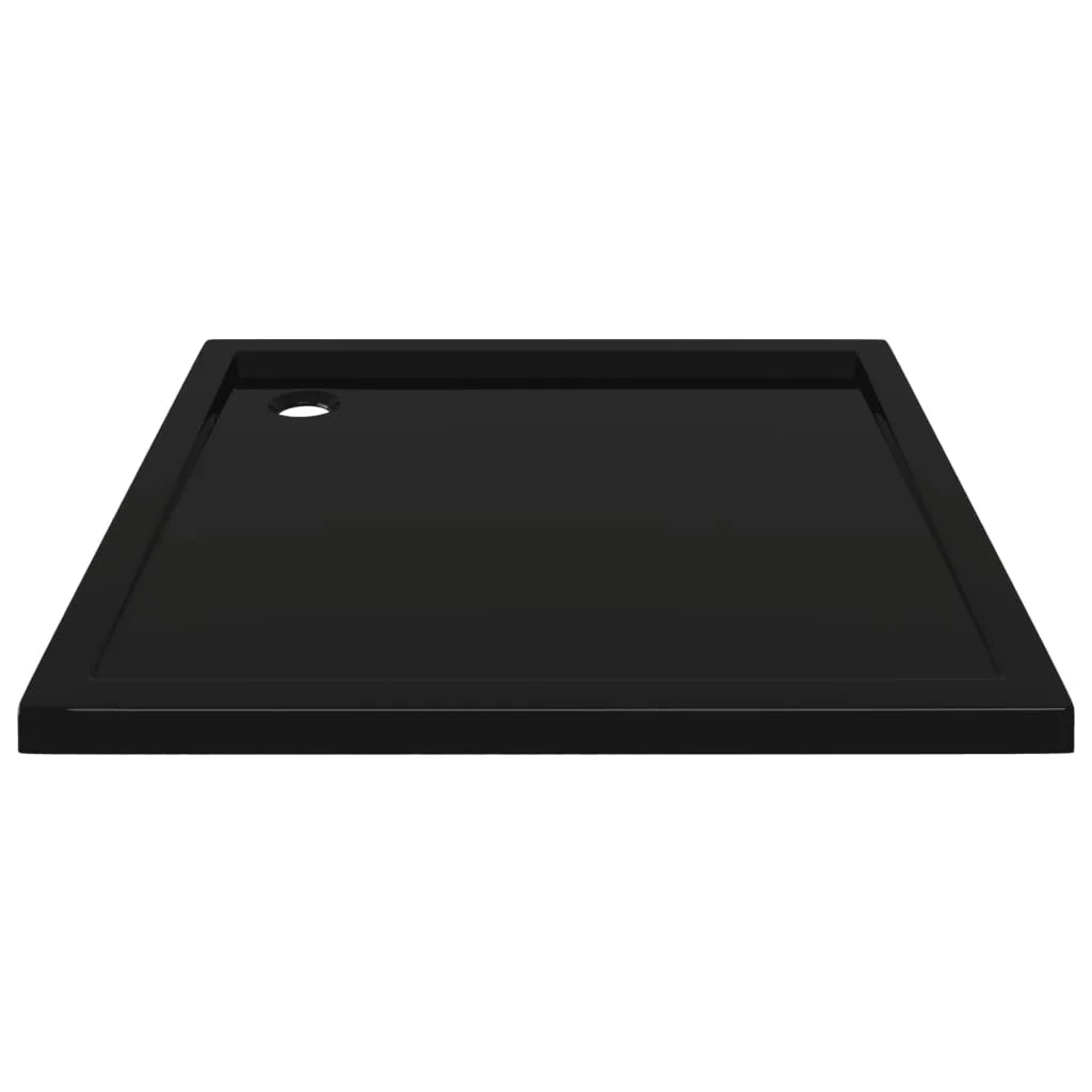 Piatto doccia base doccia piatto doccia bagno WC cabina doccia casa interno quadrato ABS nero 80x80 cm 02_0001960