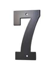 Targa numero civico 7 ,altezza 80mm Nero  metallo, da avvitare - THIRARD
