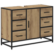 Mobile da Bagno | Armadio da bagno con cassetto Rovere artigianale 80 x 33 x 60 cm