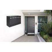 ALUBOX CUBO Cassette Postali Condominiali 6 Posti CUBO 38,5X63X25 Cm In Lamiera Zincata Cassetta Postale Condominiale Verticale Da Esterno E Interno Protetto COLORE: ANTRACITE