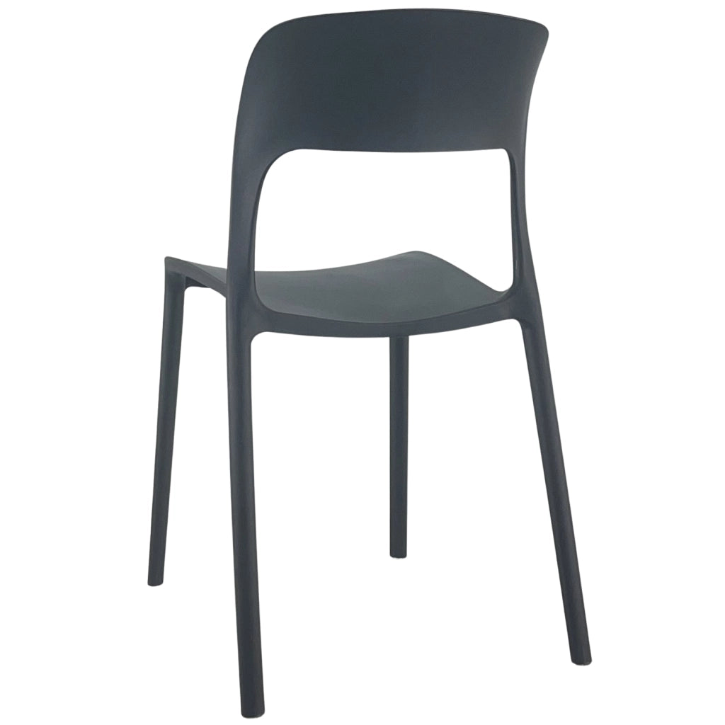 Sedia In Polipropilene Marte Ergonomica Arredo di Design Esterno e Interno da Giardino Impilabile Sedie Mod Nero/1 Sedia