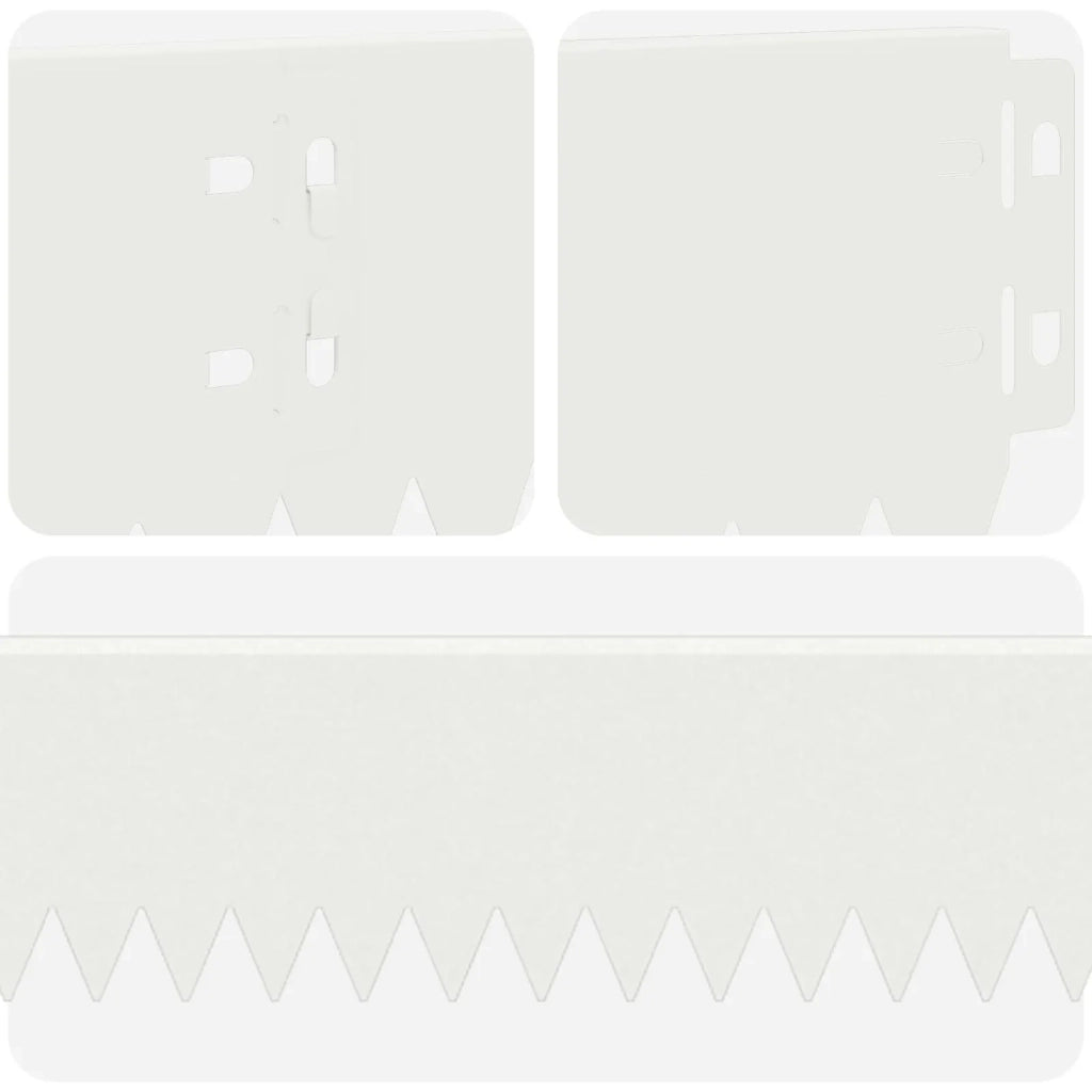 Bordura per Prato 30 pcs 103 x 10 cm Acciaio Bianco 8008328