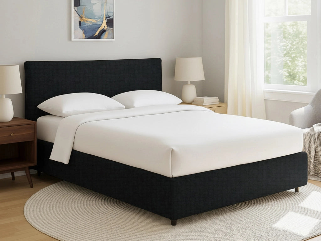 Louth, Letto Singolo Sfoderabile Made in Italy, Grigio Scuro
