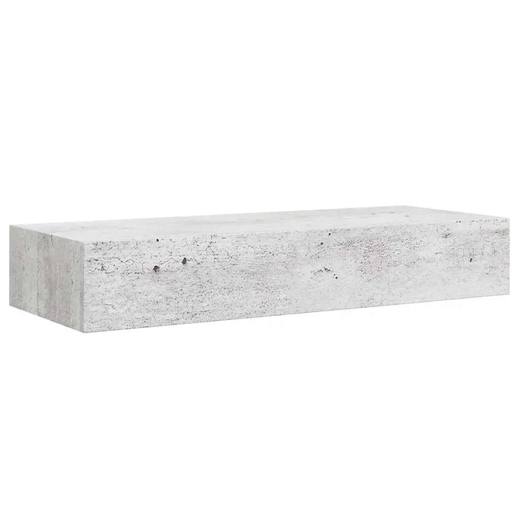 Scaffale con Cassetti da Parete Grigio Cemento 60x23,5x10cm MDF 330265