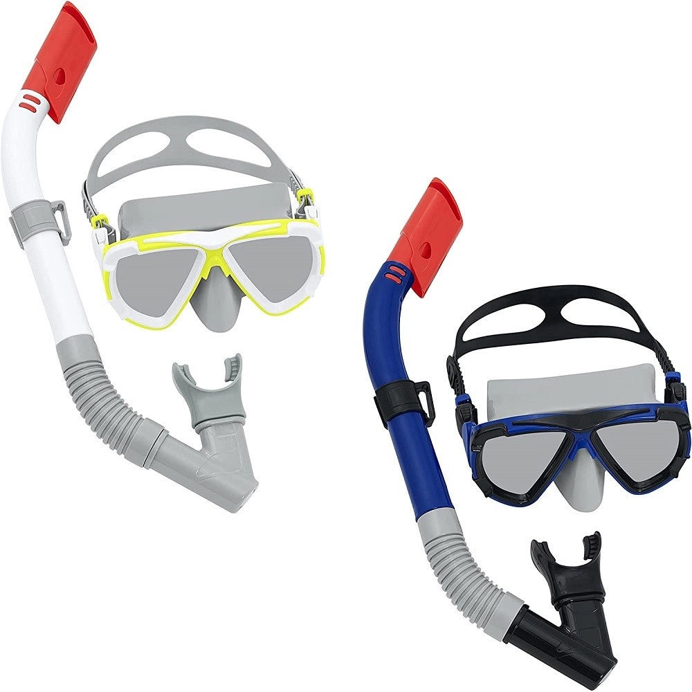 Trade Shop - Maschera + Boccaglio Sub Adulto Set Snorkeling Dive Mira 14+ Anni 2 Colori 24053 -
