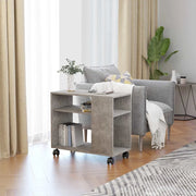 Tavolino Grigio Cemento 70x35x55 cm in Legno Multistrato 802124