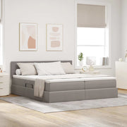 Letto con luci a strisce a LED Talpa 180 x 200 cm Tessuto
