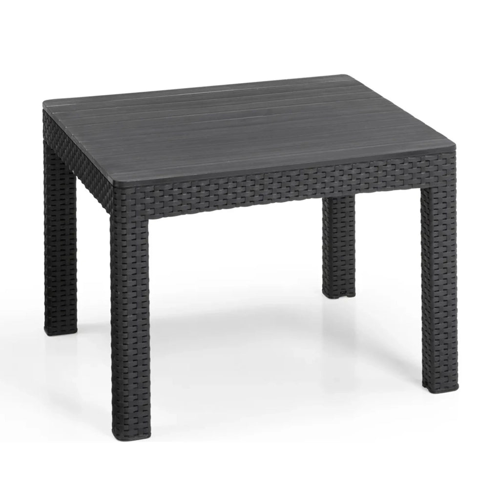 Salottino da Esterno Emma Balcony Set in Resina Effetto Rattan 3 Pezzi
