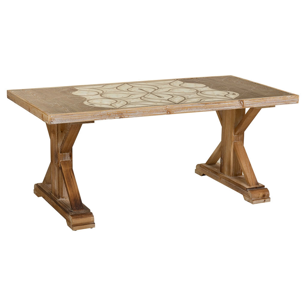Tavolo in legno marrone 120,5x60,5x50,5h