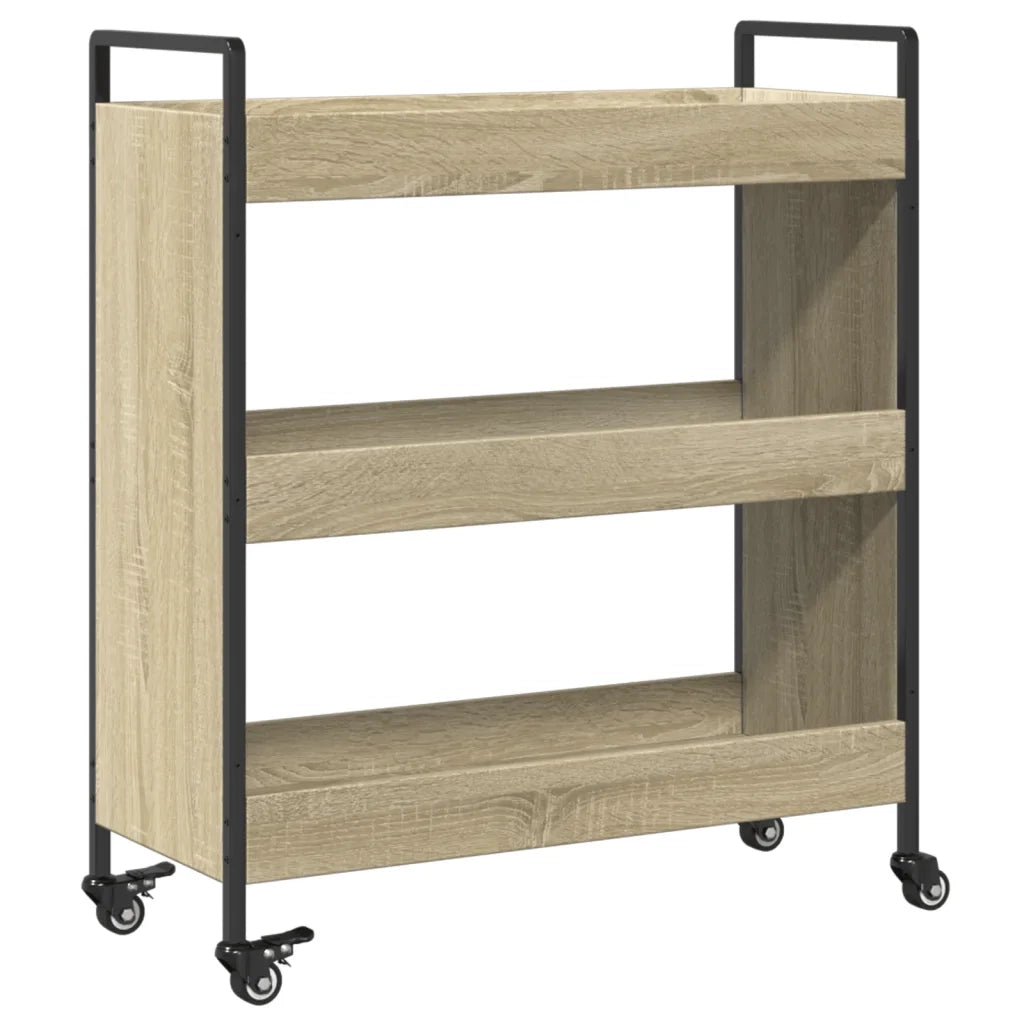 Carrello da Cucina-Scaffale per Cucina Rovere Sonoma 70x30x82 cm Legno Multistrato