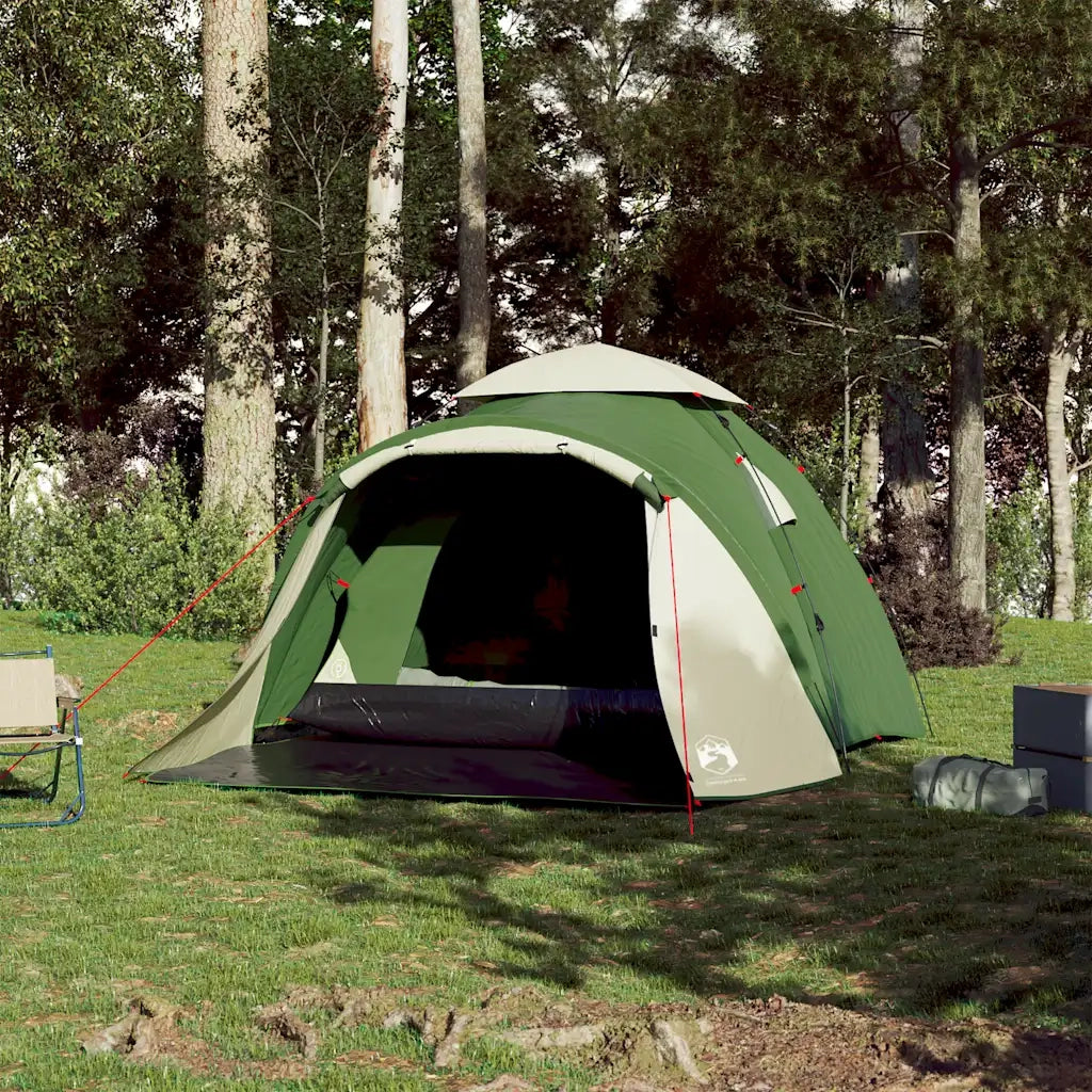 Tenda a Cupola da Campeggio 3 Persone-Tenda per Escursionismo Verde a Rilascio Rapido 142387