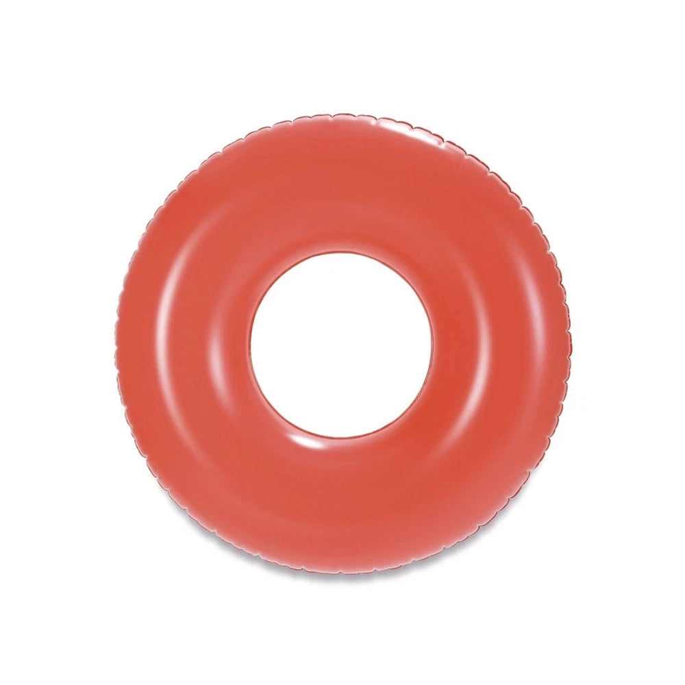 Trade Shop - Salvagente Gonfiabile Anello Galleggiante Piscina Tropicale Rosso Corallo 91cm 017549 -
