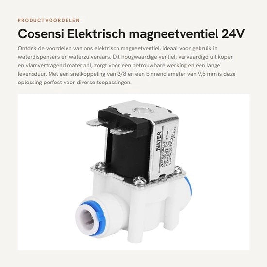 Vitale scelta - Vanità magnetica elettrica - 24V connessione rapida - Per dispenser d'acqua - Rame - Vanità magnetica senza contatto - Per trattamento dell'acqua - 3/8 formato