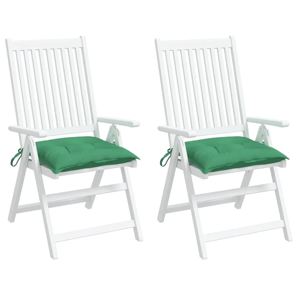 Cuscini per Sedia 2 pz Verdi 50x50x7 cm Tessuto Oxford 314911