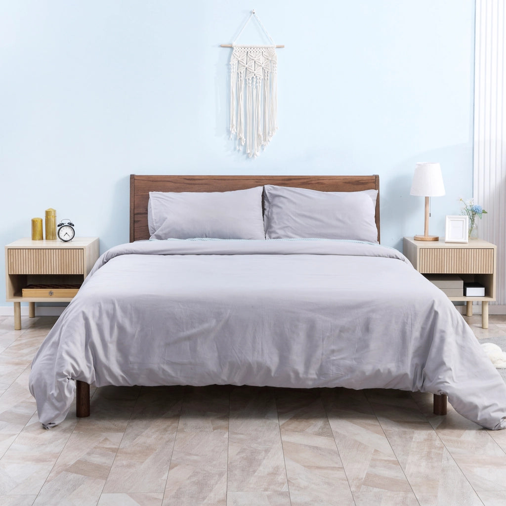 Comodino ¨C zephmum ¨C legno naturale 47x47x50 cm