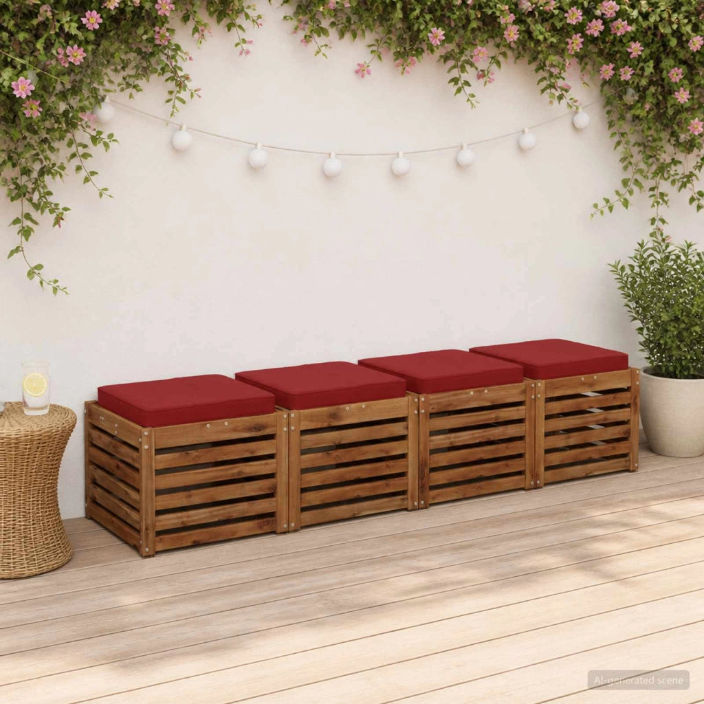 Cuscini per Sedia in 4 Pezzi VUGHT 4 pcs 100% Poliestere 946295
