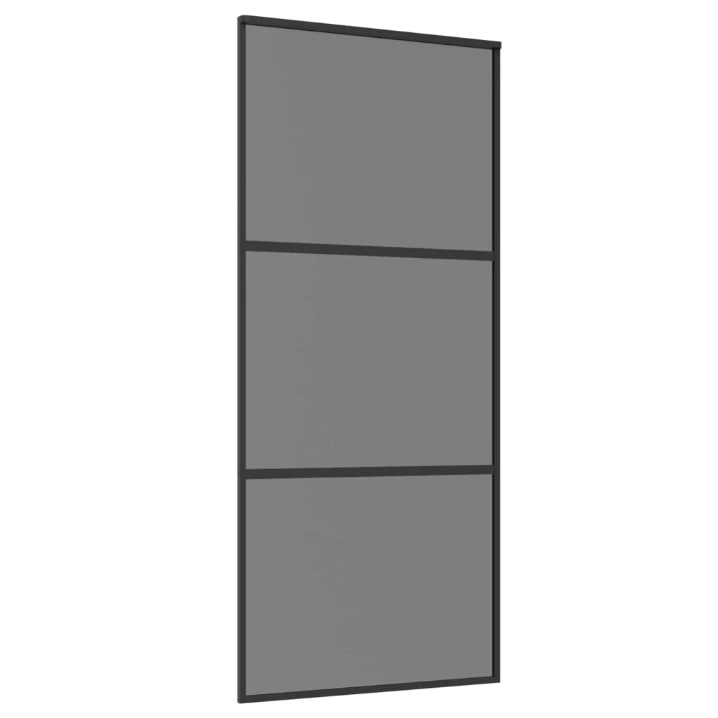 Porta scorrevole 90 x 205 cm Vetro Temperato e Alluminio 42054109