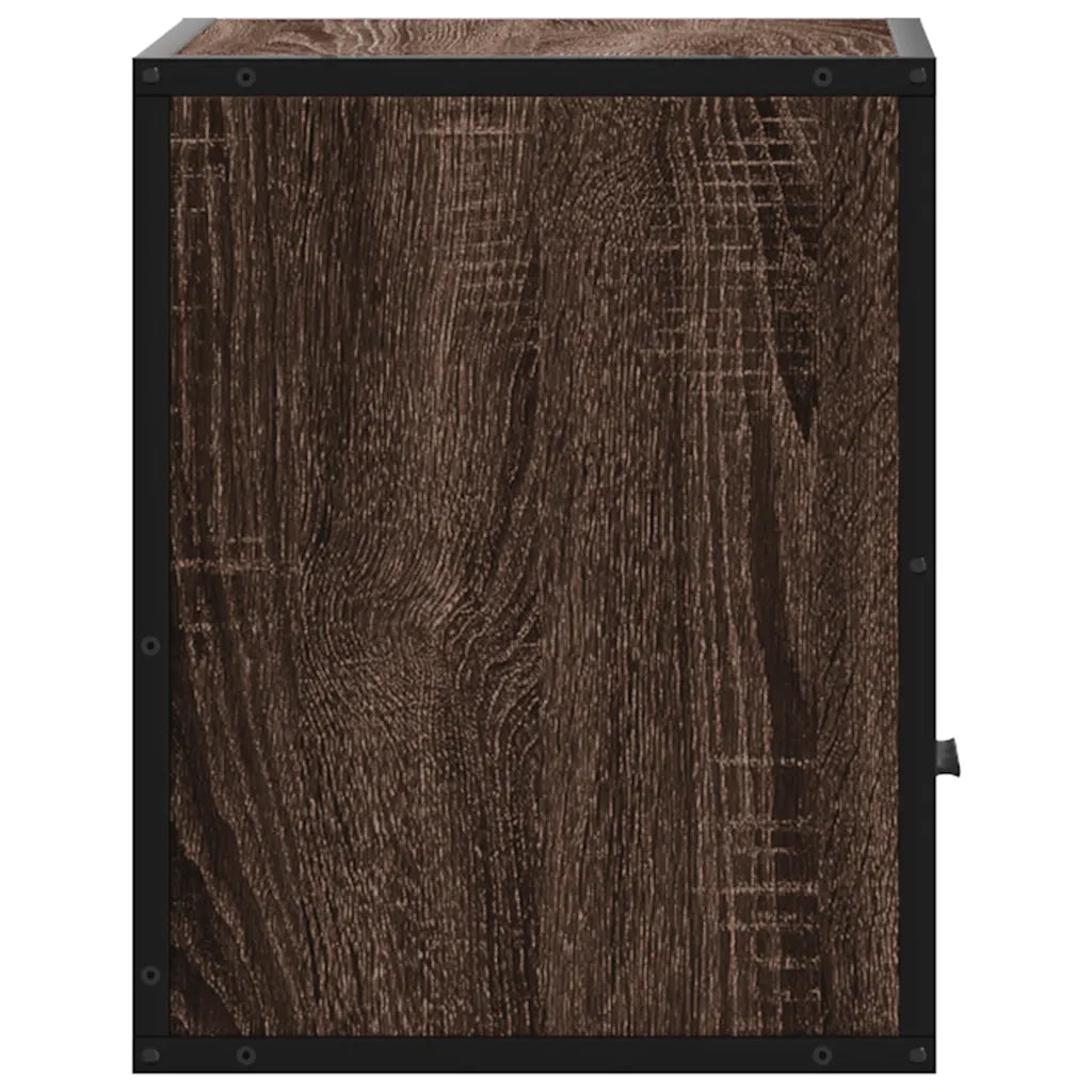 vidaXL Comodini a Muro 2 pz Rovere Marrone 40x31x39,5 cm