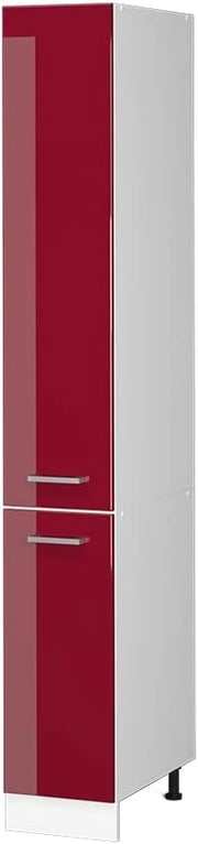 Dispensa universale R-Line, Rosso bordeaux lucido, 30 cm con porte, per la conservazione di utensili domestici e per hobby
