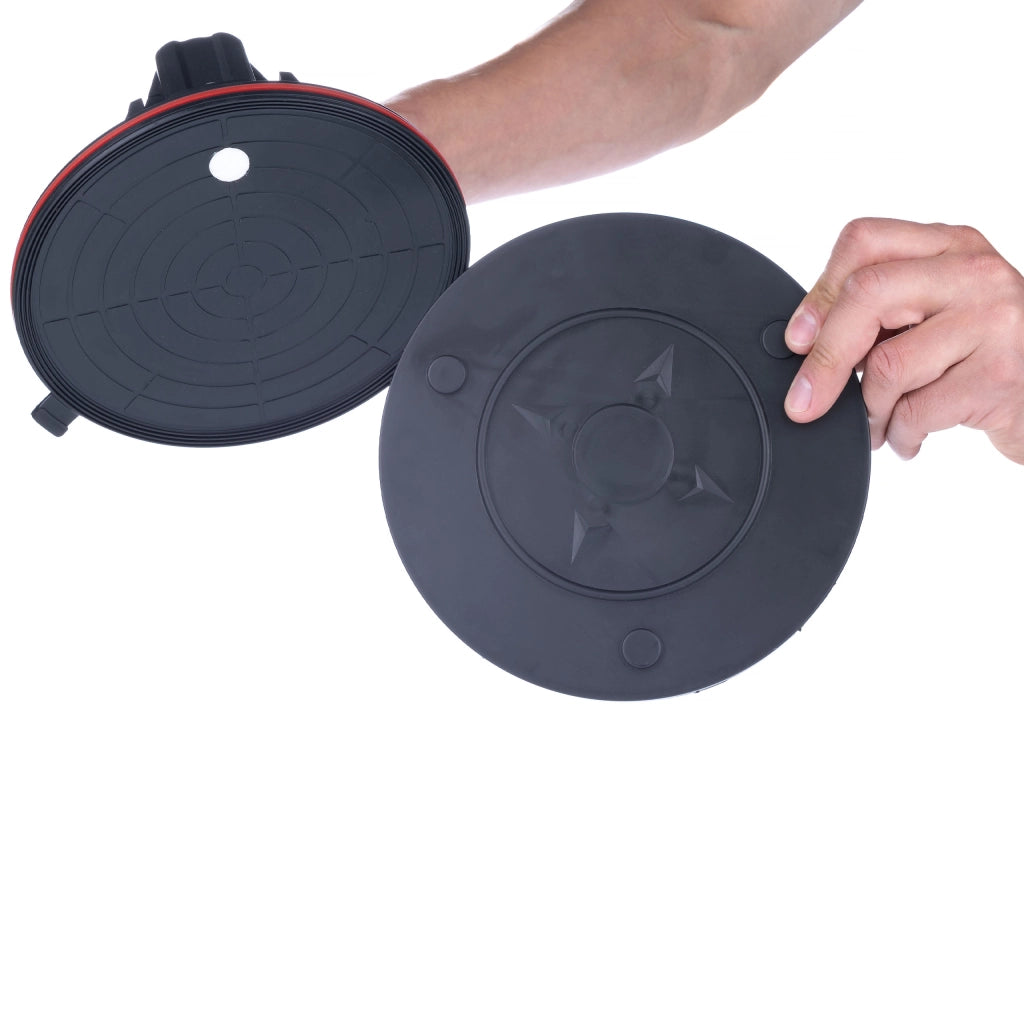 Ventosa a Vuoto con Manometro – Capacità 200 kg | Diametro 200 mm, Materiale ABS e Gomma