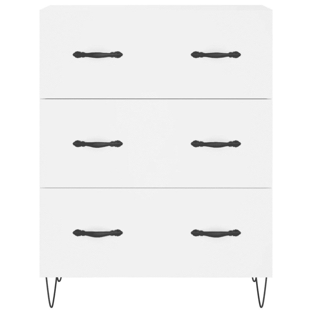 vidaXL Credenza Bianca 69,5x34x180 cm in Legno Multistrato