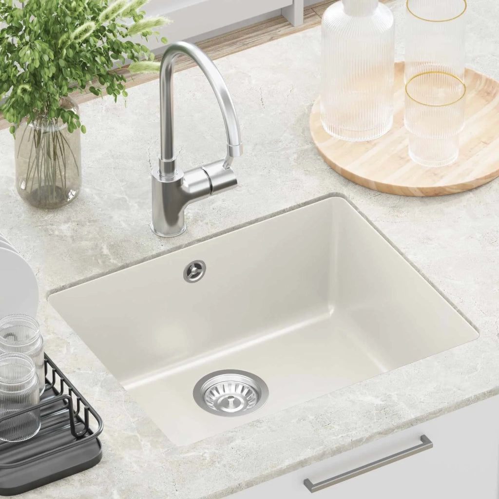 Lavello Bianco 530 x 460 mm 80% Quarzo e 20% Resina CFW8545566