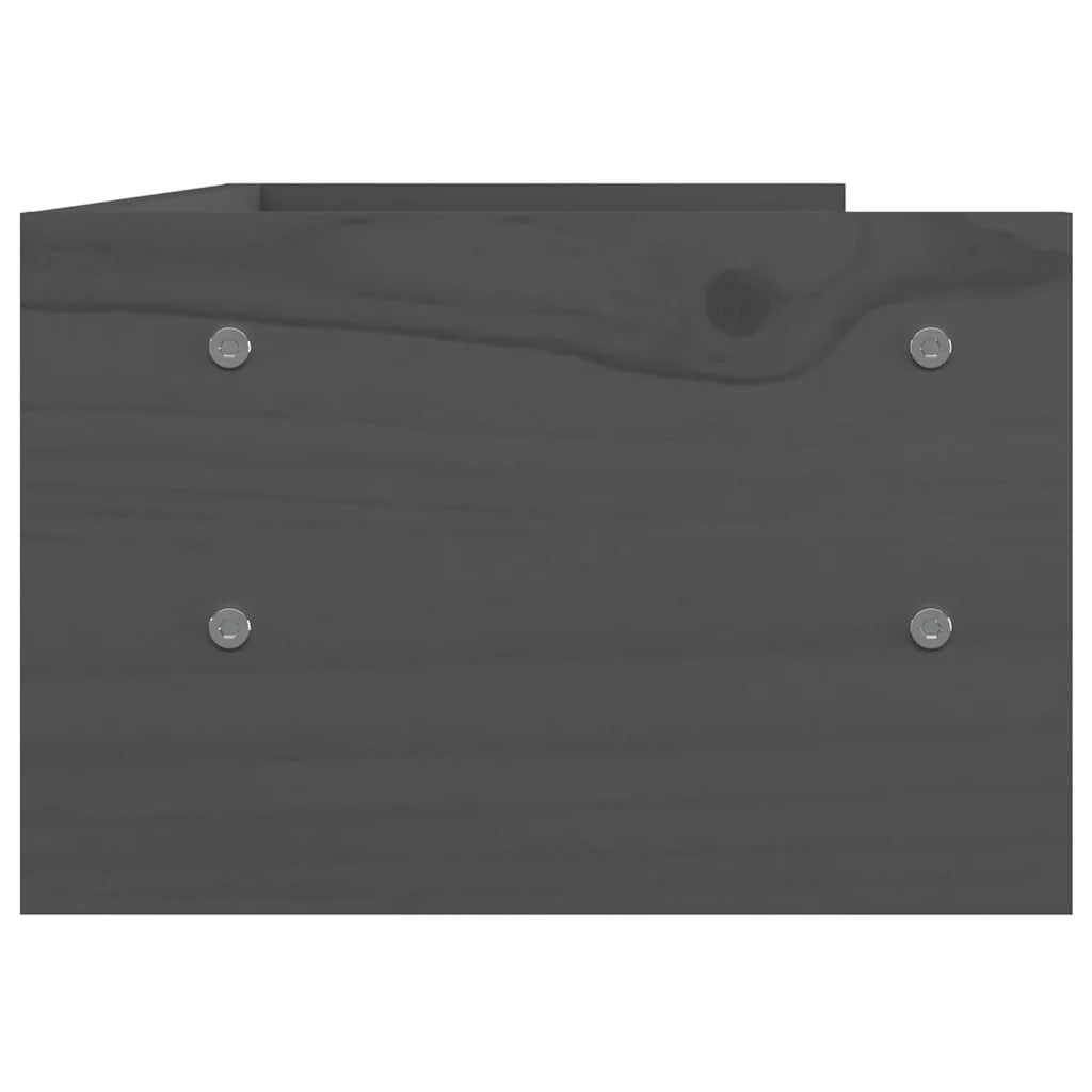 Supporto per Monitor Grigio 50x24x16 cm Legno Massello di Pino cod mxl 63655