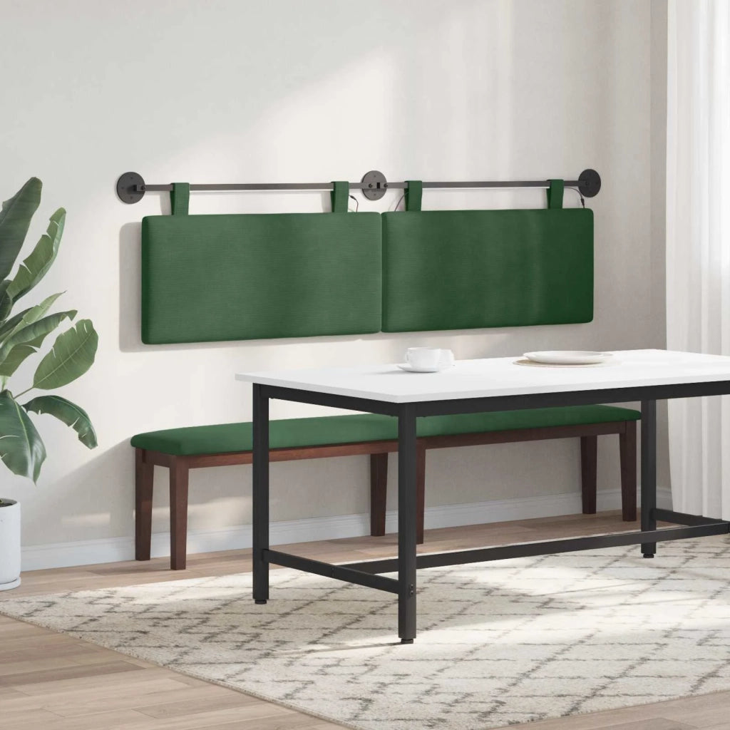 Testiera sospesa Con luce LED Verde Giungla Tessuto in Cords